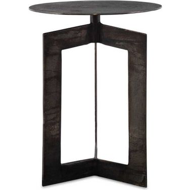 Deltoid Gunmetal Accent Table In Bronze