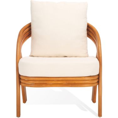 Demarco Rattan Accent Chair In Natural and White