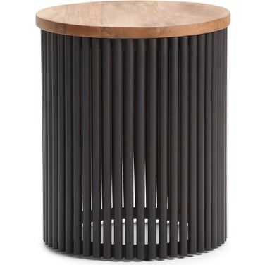 Demy Accent Table In Natural and Black