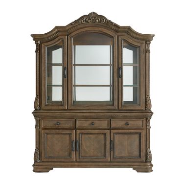 Denali Server and Hutch with LED In Walnut