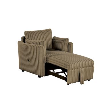 Denholme Chair with Pull Out In Brown