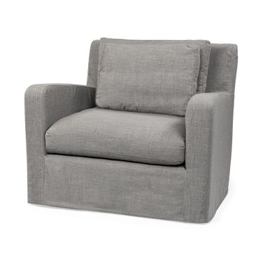 Denly III Slipcover Upholstered Arm Chair In Flint Gray