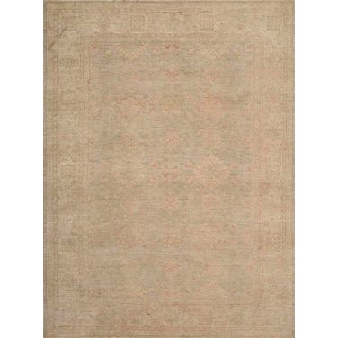 Denver Hand-Knotted Wool Area Rug- 8' 9" x 11'10" In Grey and Beige