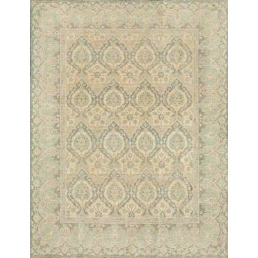 Denver Hand-Knotted Wool Area Rug- 8' x 10' 4" In Beige and Grey