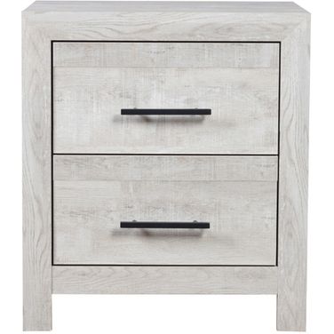 Denver Modern Style 2-Drawer Nightstand Made With Wood In Gray