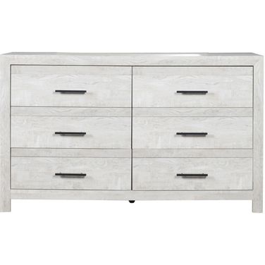 Denver Modern Style 6-Drawer Dresser Made With Wood In Gray