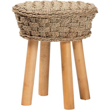 Denver Wood Stool In Natural Brown