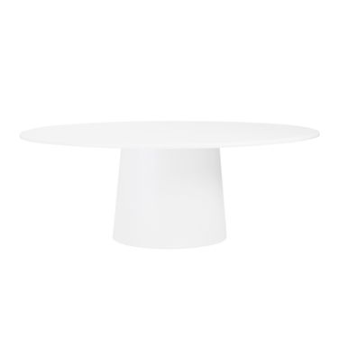 Deodat 79 Inch Oval Table In Matte White