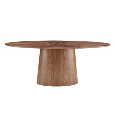 Deodat 79 Inch Oval Table In Walnut