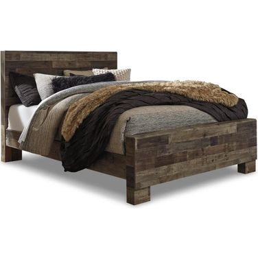 Derekson Gray Queen Panel Bed