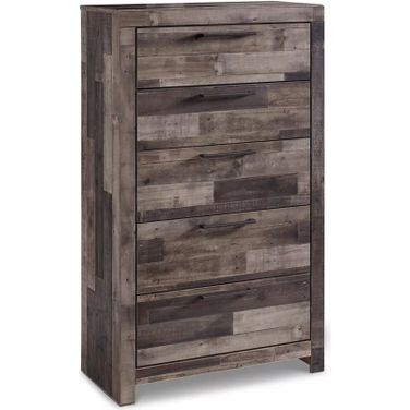Derekson Multi Gray Five Drawer Chest