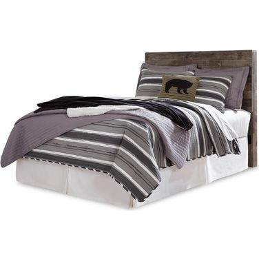 Derekson Full Panel Headboard In Multi Gray