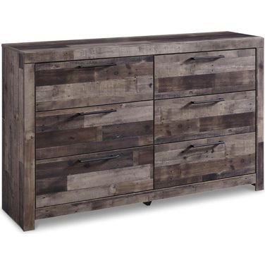 Derekson Multi Gray Six Drawer Dresser