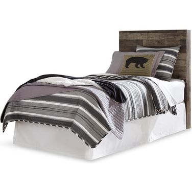 Derekson Twin Panel Headboard In Multi Gray
