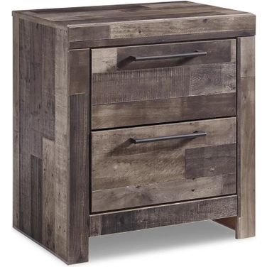 Derekson Multi Gray Two Drawer Night Stand