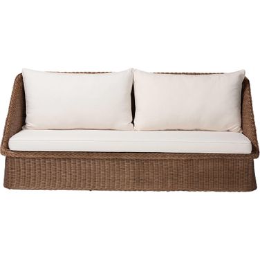 Derris Braided Rattan Sofa In Peanut Brown