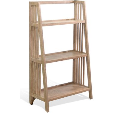 Desert Rock 48 Inch Folding Bookcase In Light Brown