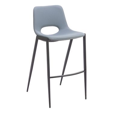 Desi Armless Barstool Set of 2 In Azure Gray