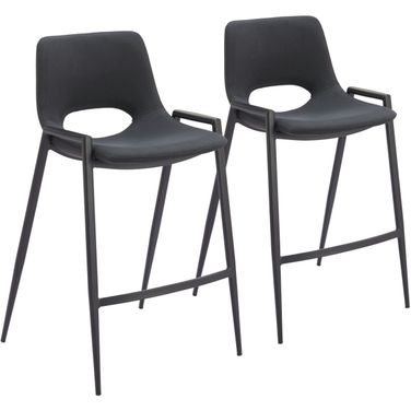 Desi Counter Stool Set of 2 In Black