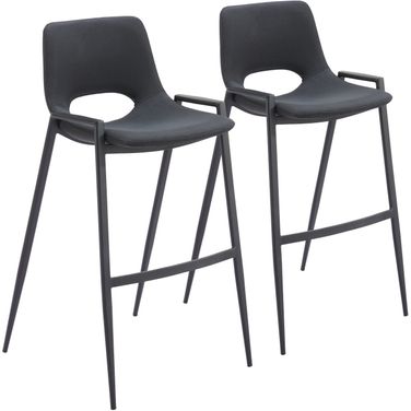 Desi Barstool Set of 2 In Black