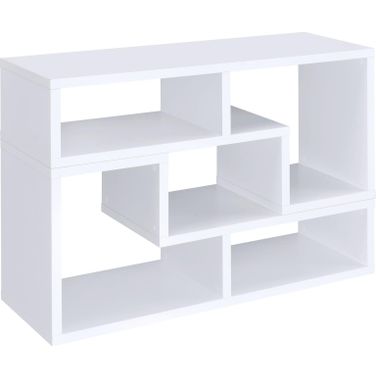 Velma Convertible TV Console and Bookcase White