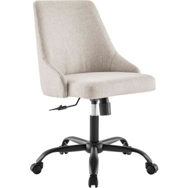 Designate Swivel Upholstered Office Chair EEI-4371-BLK-BEI