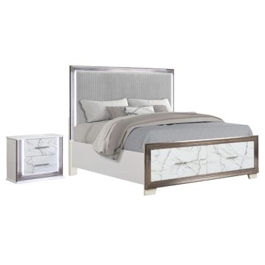 Desire Panel Bedroom Set In White