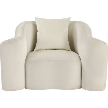 Destin Velvet Chair In Cream Velvet