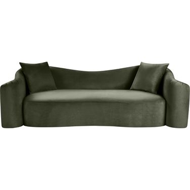 Destin Velvet Sofa In Green Velvet