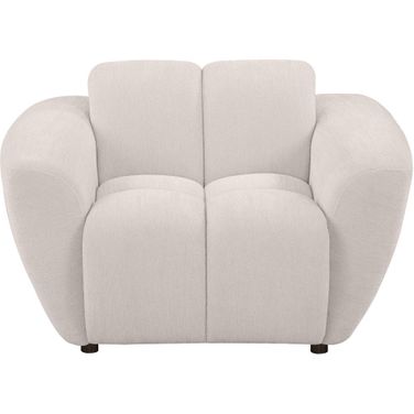 Destino Chenille Upholstered Splayed Arm Accent Chair In Greige