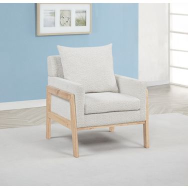Destiny Boucle Accent Arm Chair In Cream