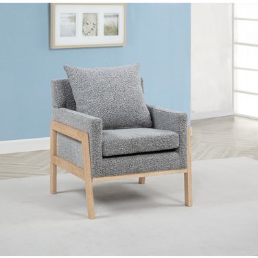 Destiny Boucle Accent Arm Chair In Rich Gray