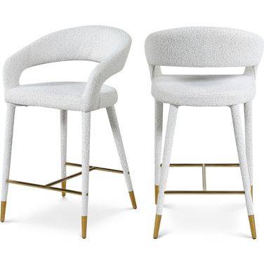 Destiny Fabric Stool In Cream