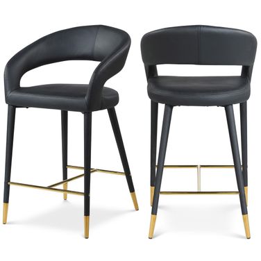 Destiny Vegan Leather Stool In Black