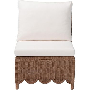 Detta Natural Rattan Accent Chair In Peanut Brown
