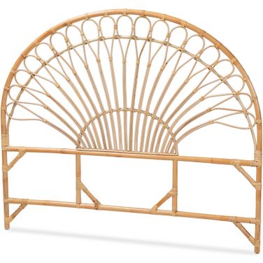 Devereaux Rattan Queen Headboard In Natural Brown