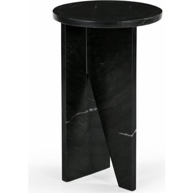 Devlin Marble Drink Table In Black