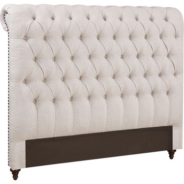 Devon Tufted Upholstered Full Headboard Beige