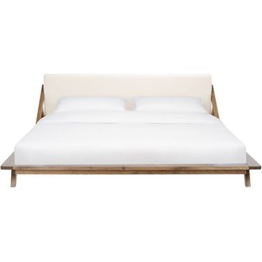 Devyn Wood Platform Bed In Grey and Beige - SFV4113A-K-2BX