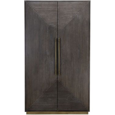 Dewi Tall Cabinet In Dark Brown
