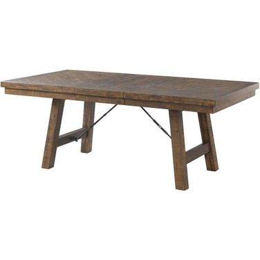 Dex Smokey Walnut Extendable Rectangular Dining Table
