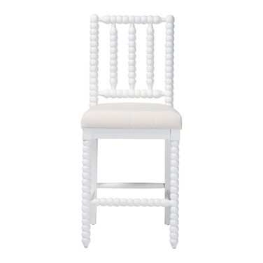 Deya Bobbin Counter Stool In White