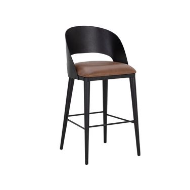 Dezirae Barstool In Cognac and Black