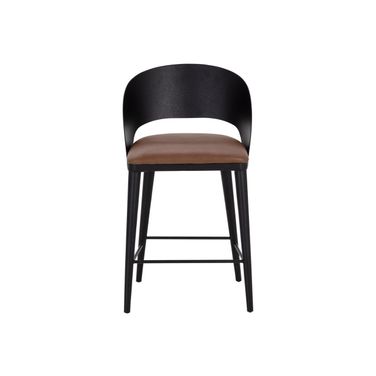 Dezirae Counter Stool In Cognac and Black