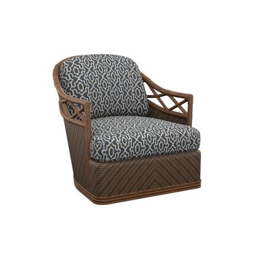 Featured Upholstery Diamond Cove Swivel Chair In Blue