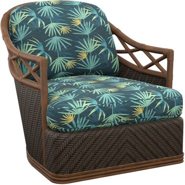 Featured Upholstery Diamond Cove Swivel Chair In Blue