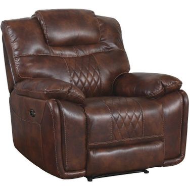 Diamond Power Brown Leather Gel Recliner
