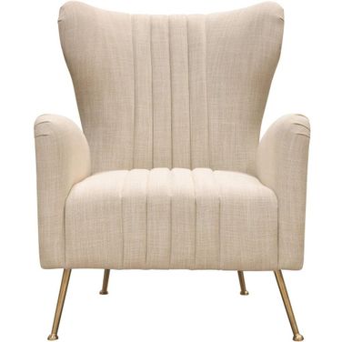 Diamond Sofa Ava Sand Linen Fabric Chair