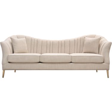 Diamond Sofa Ava Sand Linen Fabric Sofa