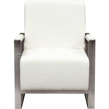 Diamond Sofa Century White Bonded Leather Accent Chair